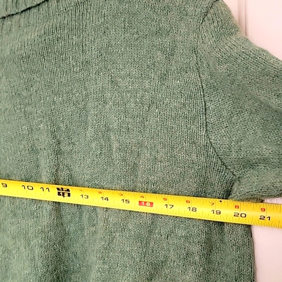 ⭐️Ralph Lauren Purple Label Alpaca Wool Turtleneck Sweater Green Men's Small - Picture 4 of 5